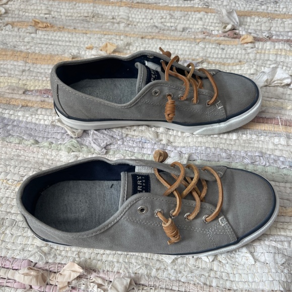 Women’s Sperry Top-Sider Gray Cloth Pier View Slip On Shoes - Picture 4 of 8